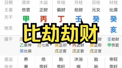 “看八字劫财是什么意思