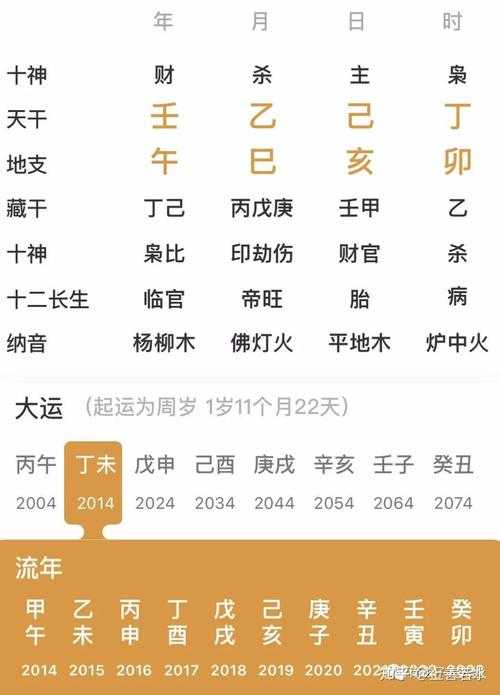 壬午年壬子月丙子日甲午时