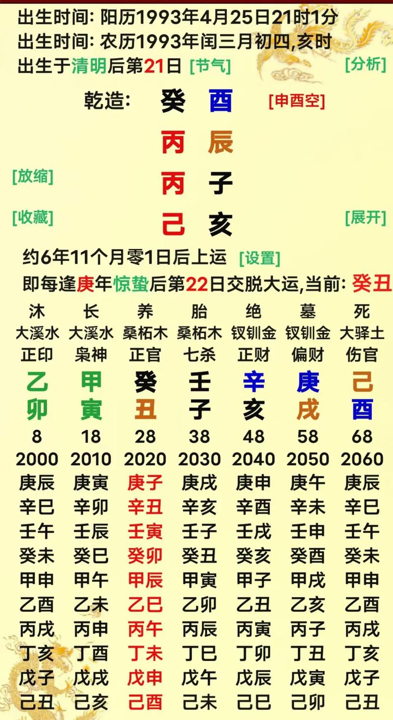 丁丑年十月十七丑时