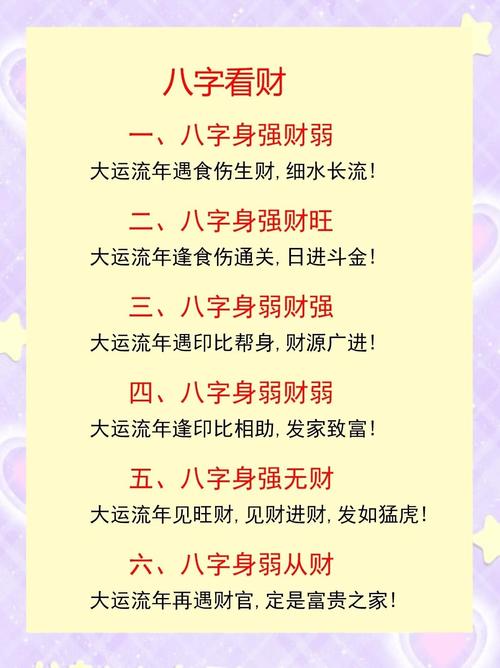“四柱八字看你的财运