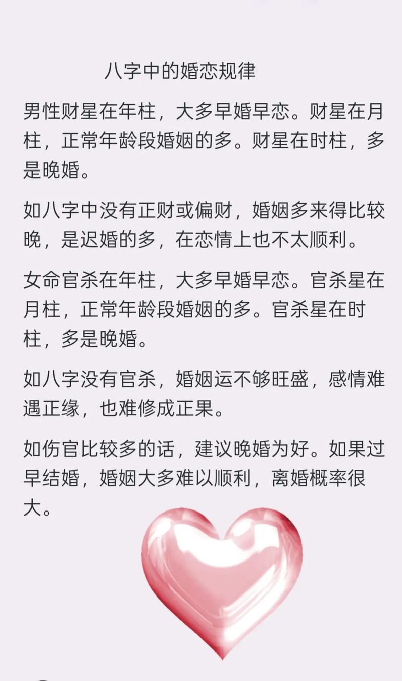 八字预测何时结婚