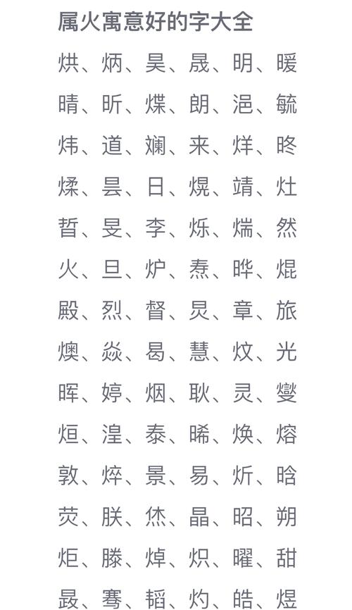 八字喜用神为木火的字